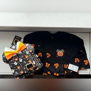 Disney Halloween Loungfly bag/ears and spirit jersey
